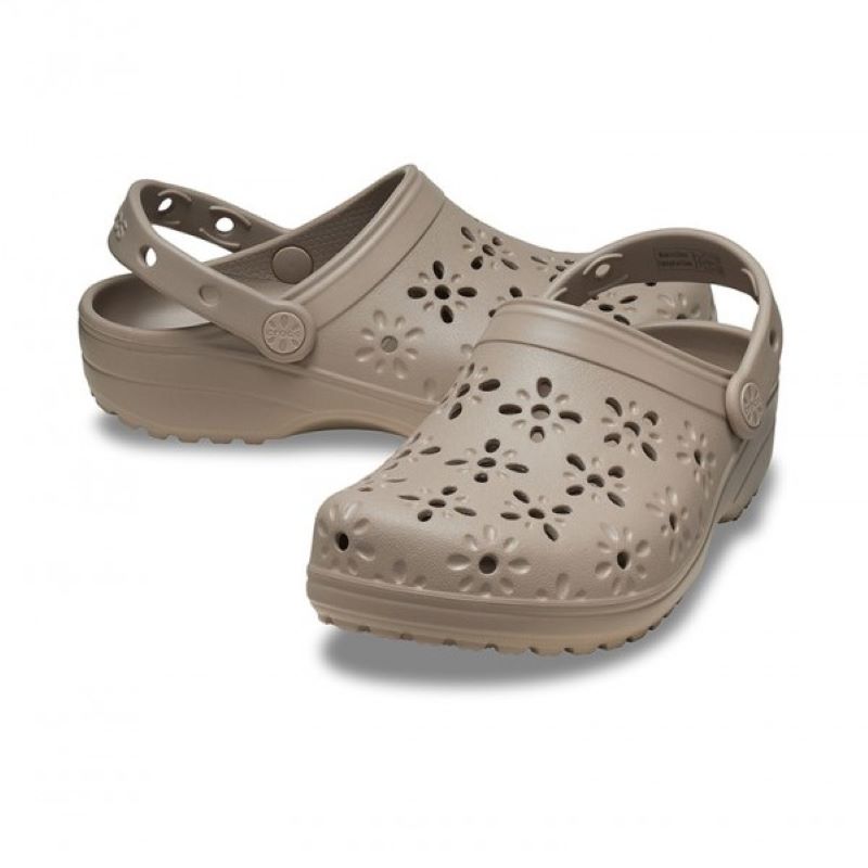 Papuci Crocs Classic Floral Cut Out Clog - 1 | YEO