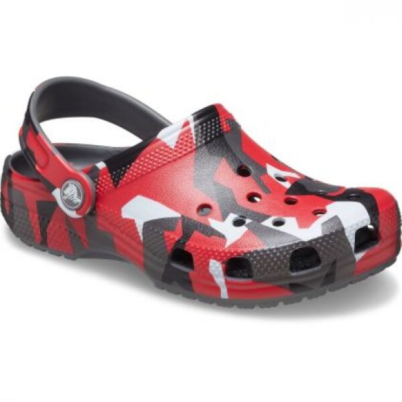 Papuci Crocs Classic Geo Camo Clog K