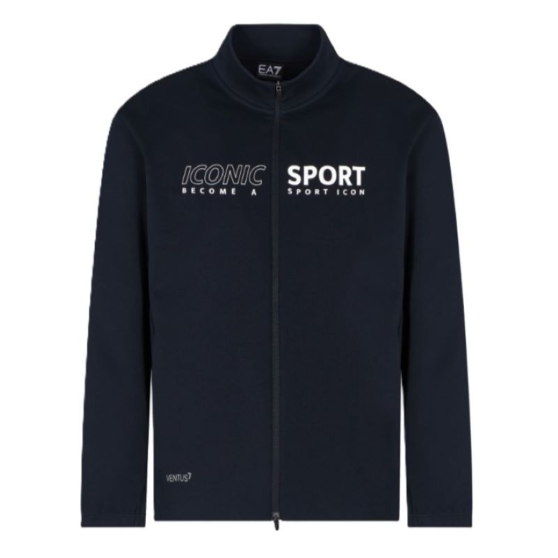 Bluza cu fermoar EA7 ARMANI BLUE SPORT M T-TOP FZ