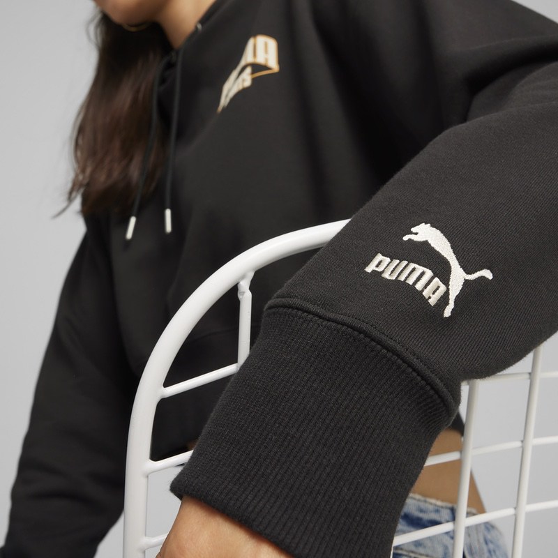 Poze Hanorac Puma TEAM Cropped Hoodie various-brands.ro