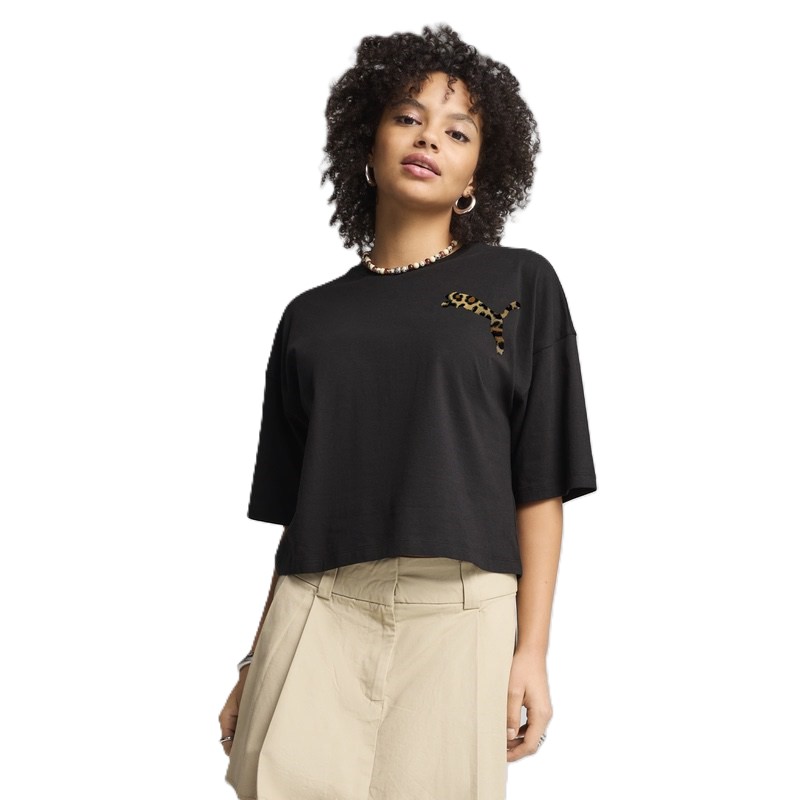 Tricou Puma LEO LUXE Oversized Short Tee