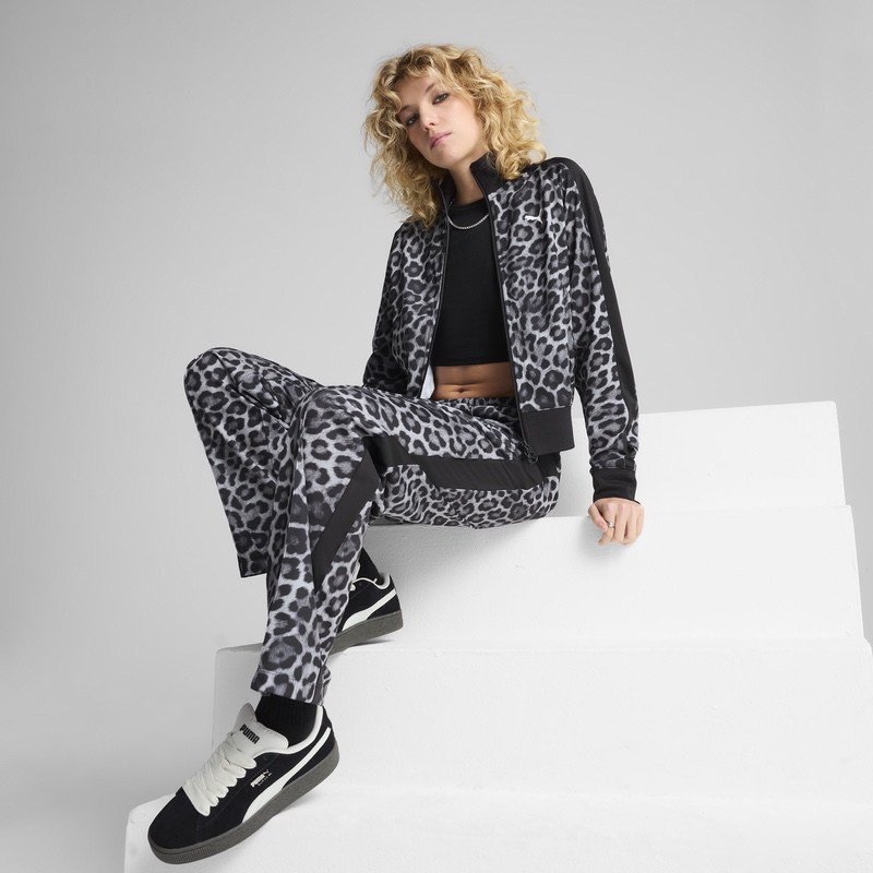Bluza cu fermoar Puma T7 LEO LUXE AOP Short Track Jacket