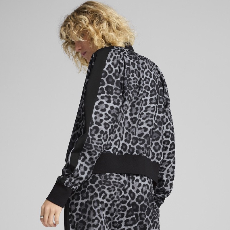 Bluza cu fermoar Puma T7 LEO LUXE AOP Short Track Jacket
