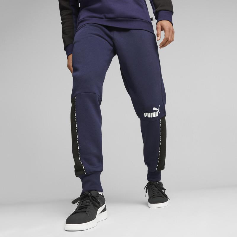 Poze Pantaloni Puma ess BLOCK x Tape Sweatpants various-brands.ro