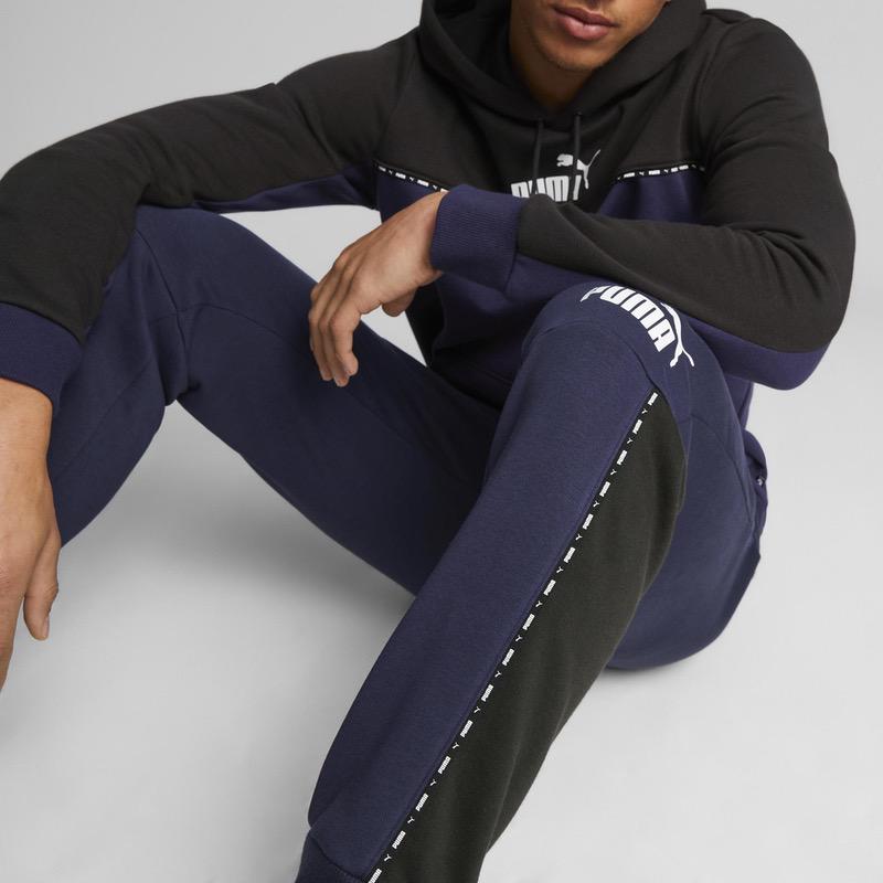 Poze Pantaloni Puma ess BLOCK x Tape Sweatpants various-brands.ro