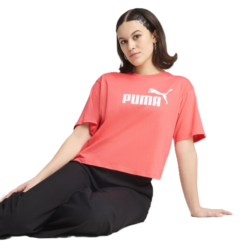 Tricou Puma ESS Cropped No. 1 Logo Relaxed Tee