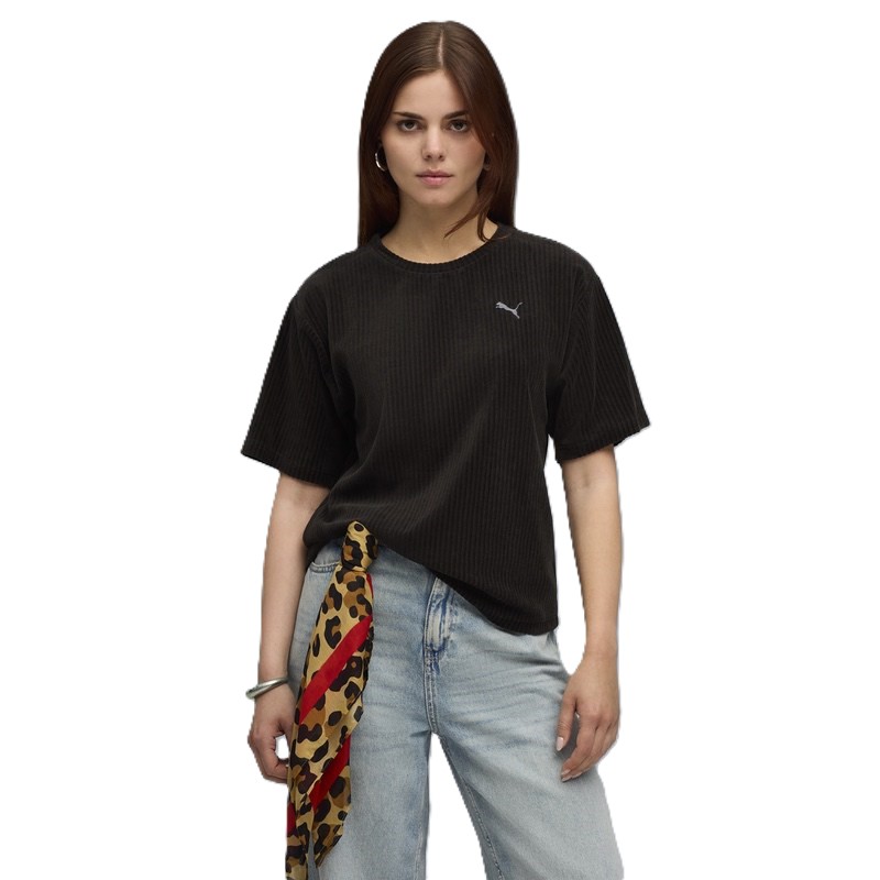 Tricou Puma ESS ELEVATED Relaxed Velour Rib Tee Tricou Puma ESS ELEVATED Relaxed Velour Rib Tee