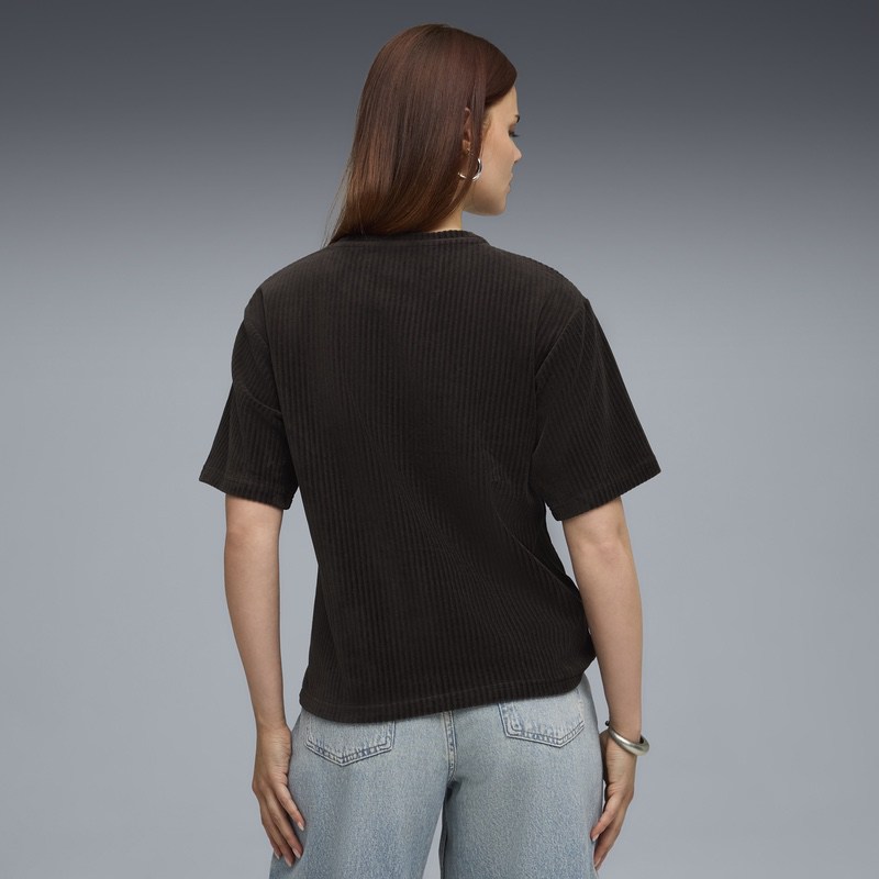 Tricou Puma ESS ELEVATED Relaxed Velour Rib Tee - 1 | YEO