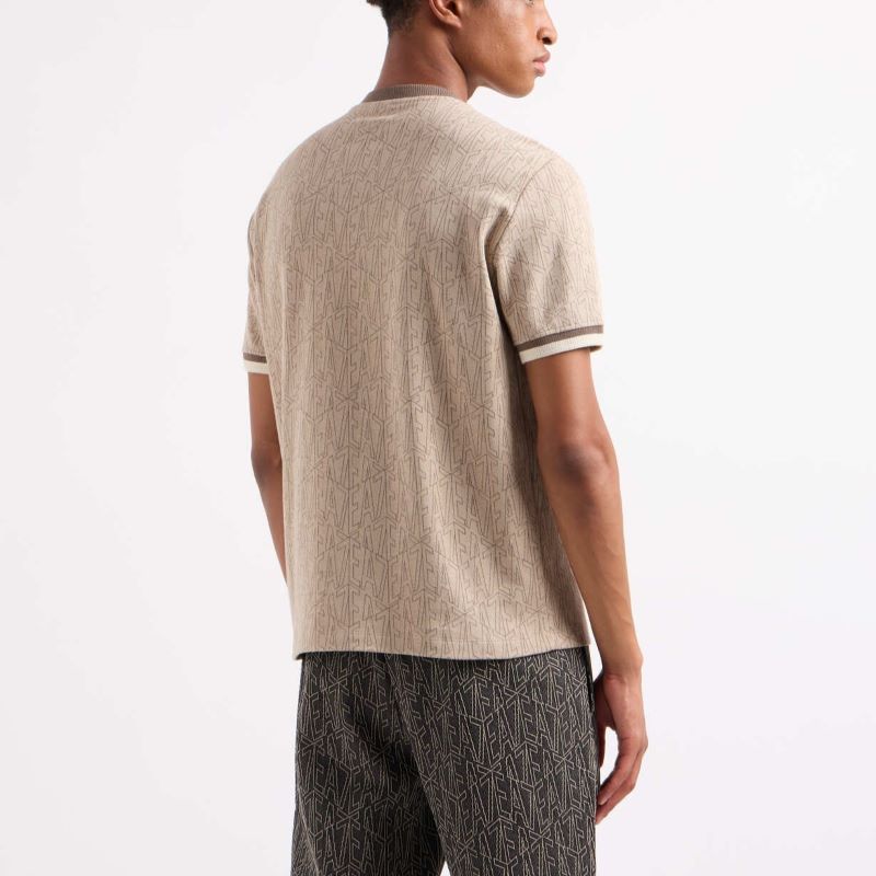 Tricou EA7 M TEE SS MONOGRAM JACQUARD - 1 | YEO