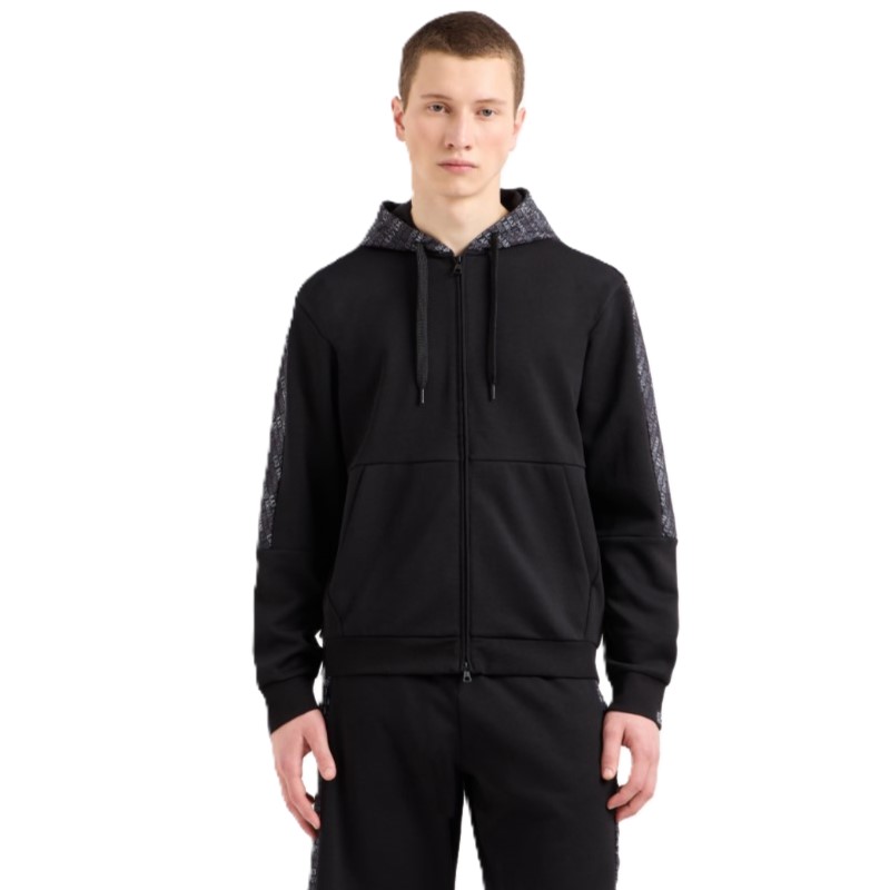 Bluza cu fermoar EA7 M HOODIE FZ MONOGRAM PRINTED