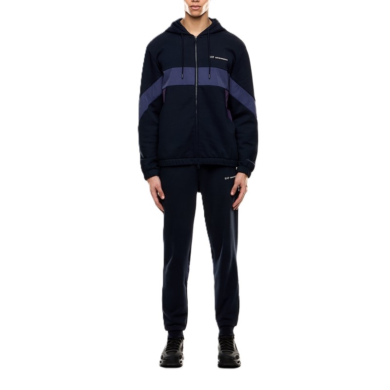 Trening EA7 TRAIN ATHLETIC COLOUR BLOCK M T-SUIT HOODIE FZ CH COPL