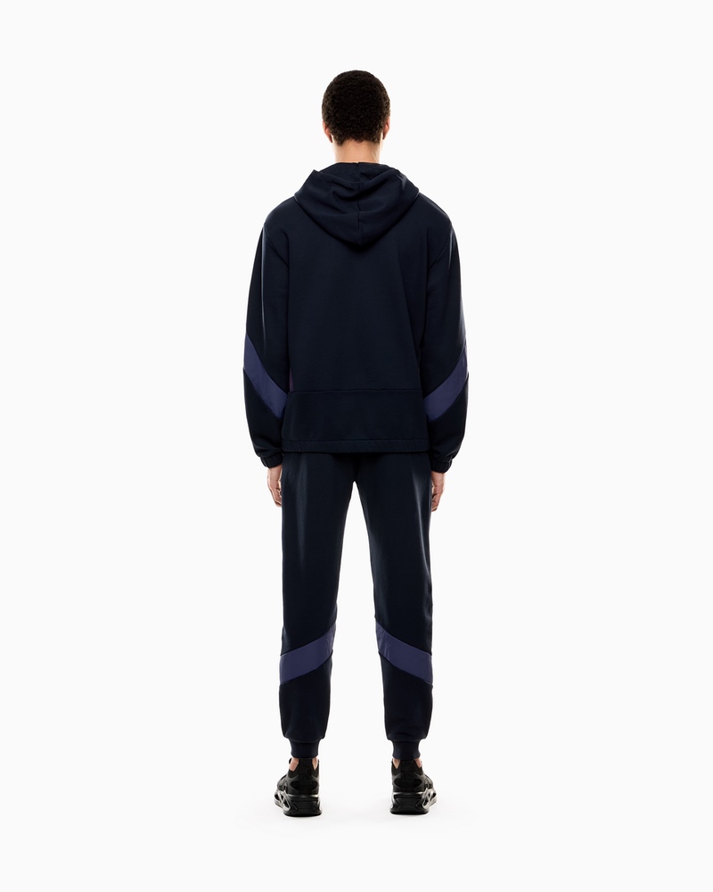 Trening EA7 TRAIN ATHLETIC COLOUR BLOCK M T-SUIT HOODIE FZ CH COPL - 1 | YEO