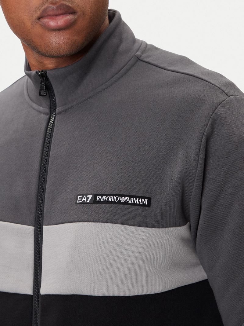 Trening EA7 TRAIN ATHLETIC COLOUR BLOCK M T-SUIT FZ CH COPL