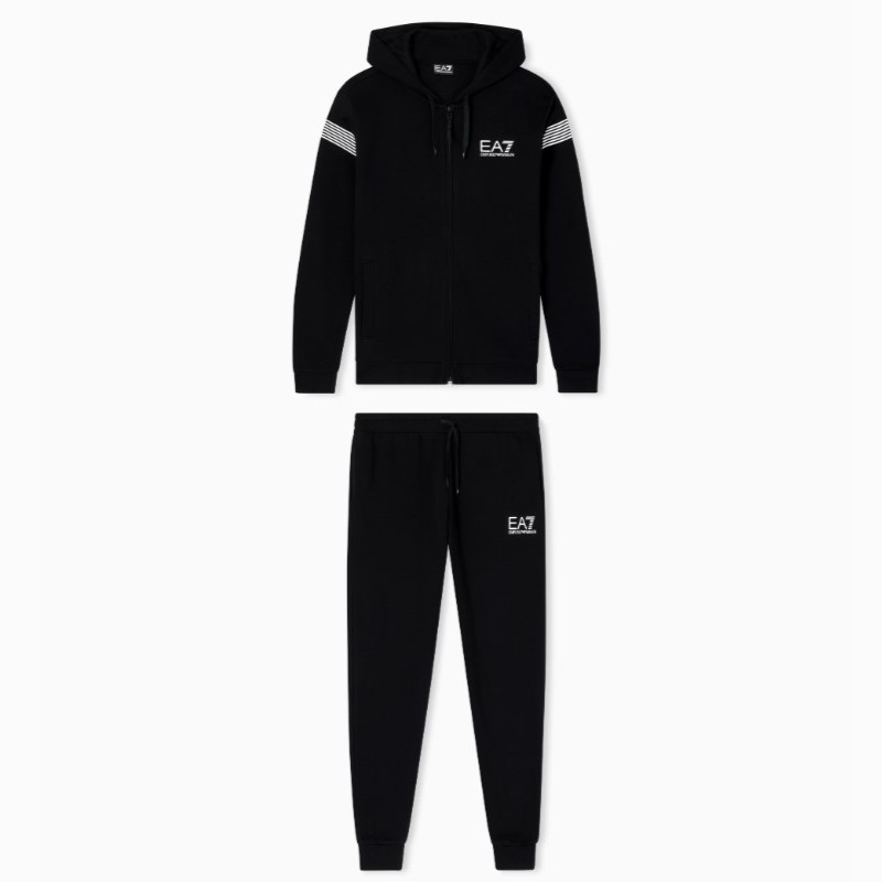 Trening EA7 TRAIN 7 LINES M T-SUIT HOODIE FZ CH BR