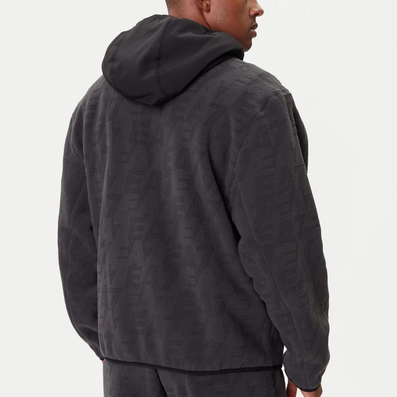 Bluza cu fermoar EA7 TRAIN LOGO SERIES M POLAR LOGO HOODIE HZ - 1 | YEO