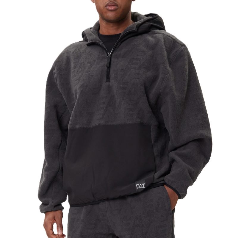 Bluza cu fermoar EA7 TRAIN LOGO SERIES M POLAR LOGO HOODIE HZ