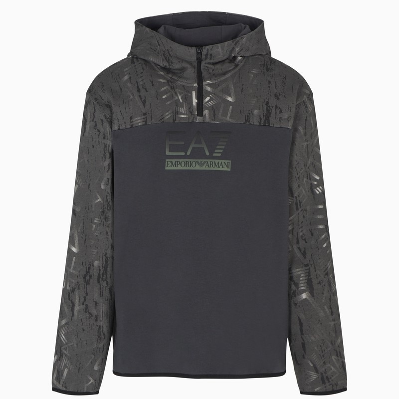 Bluza cu fermoar EA7 TRAIN GRAPHIC SERIES M HOODIE HZ CO MONOGRAM INFILL - 1 | YEO