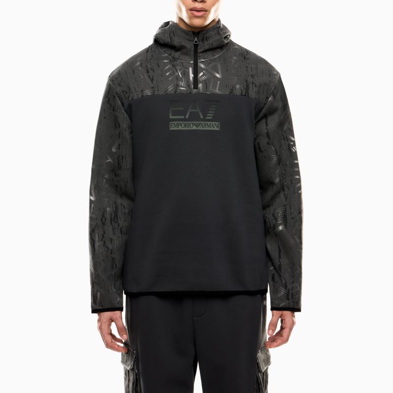 Bluza cu fermoar EA7 TRAIN GRAPHIC SERIES M HOODIE HZ CO MONOGRAM INFILL