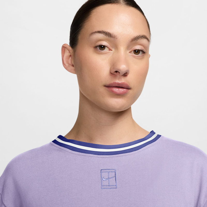 Tricou Nike W NK DF HERITAGE SS CROP TEE