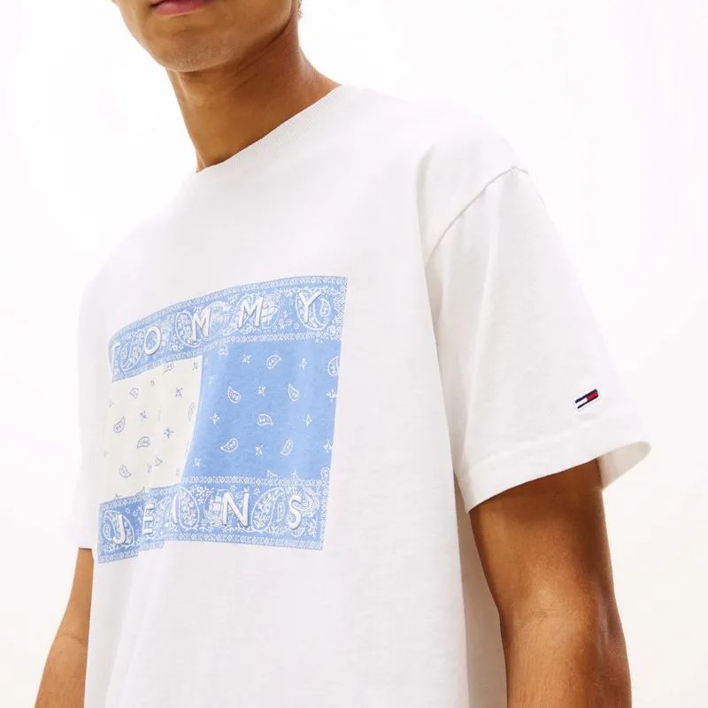 Tricou Tommy Hilfiger TJM RLX PAISLEY FLAG TEEEXT