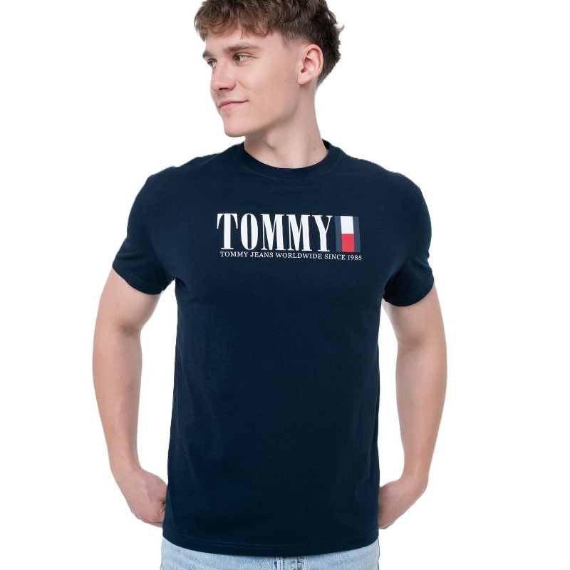 Tricou Tommy Hilfiger TJM REG TOMMY DNA FLAG TEEEXT