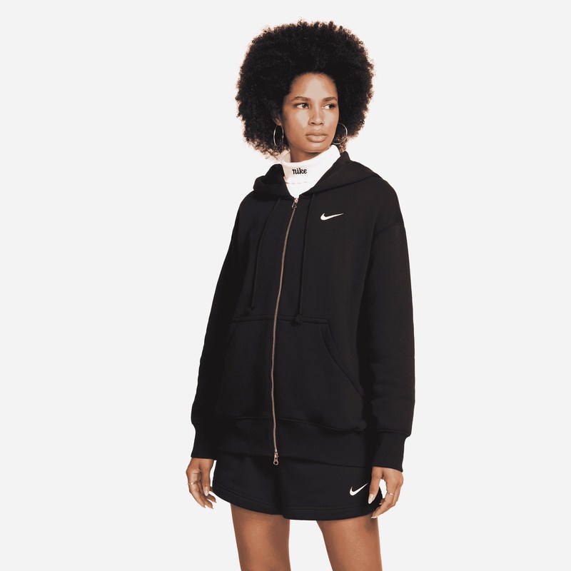 Bluza cu Fermoar Nike W Nsw PHNX fleece full zip OS hoodie - 1 | YEO