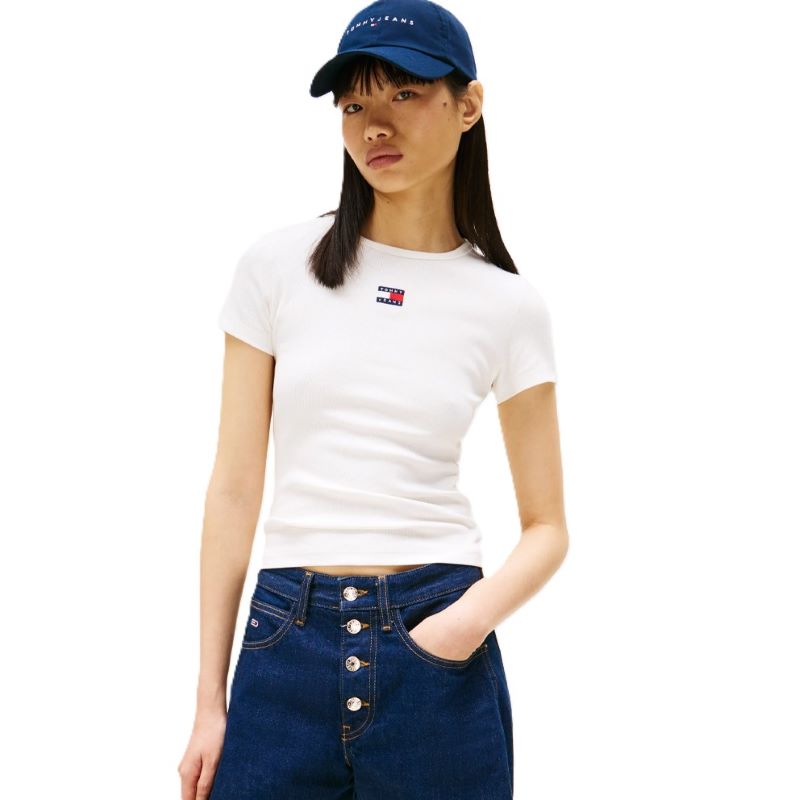 Tricou Tommy Hilfiger TJW SLIM BADGE RIB TEE