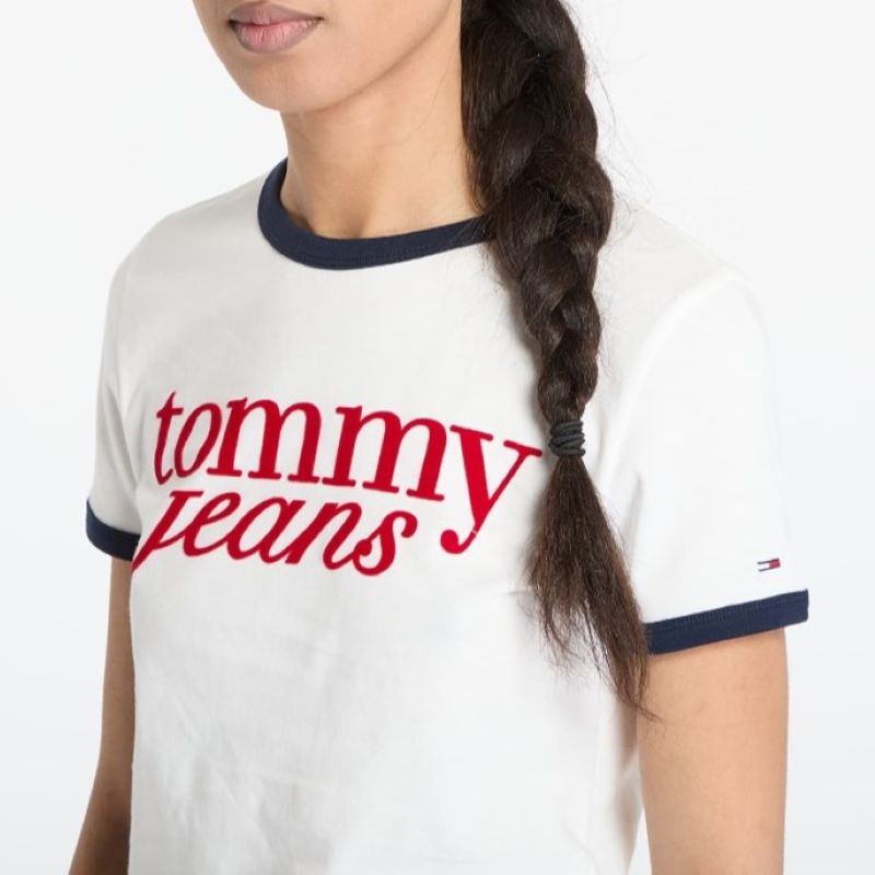 Tricou Tommy Hilfiger TJW SLIM SH SCRIPT RINGRTEE EXT