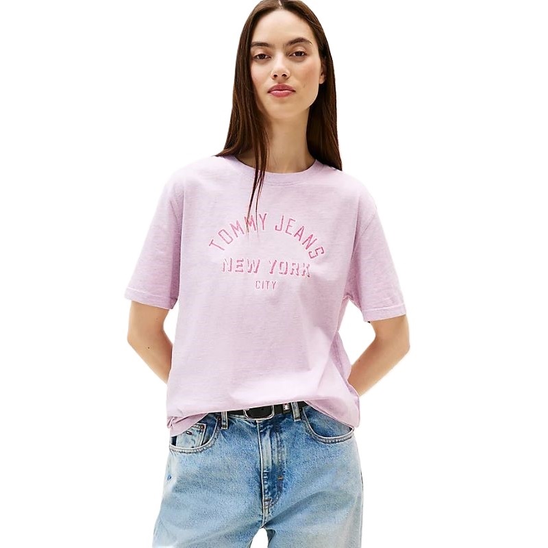 Tricou Tommy Hilfiger TJW RLX VARSITY OVERDYE TEEEXT