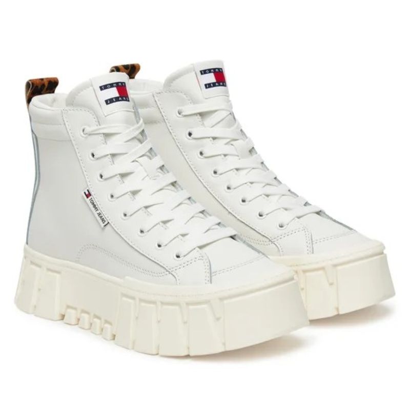 Ghete Tommy Hilfiger TJW VULC FLATFORM LEOPARD