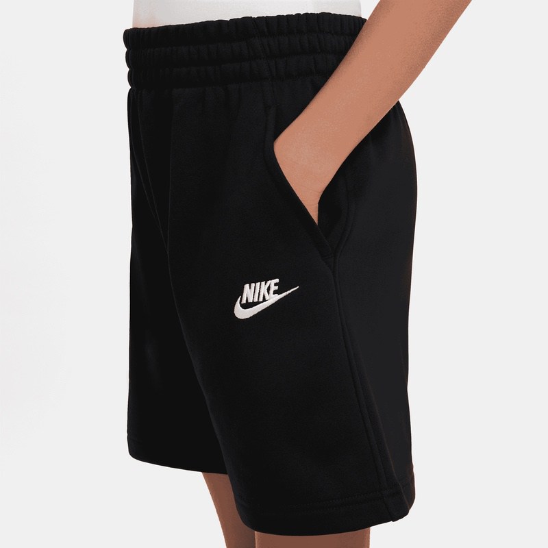 Sort Nike K NSW CLUB FT SHORT LBR