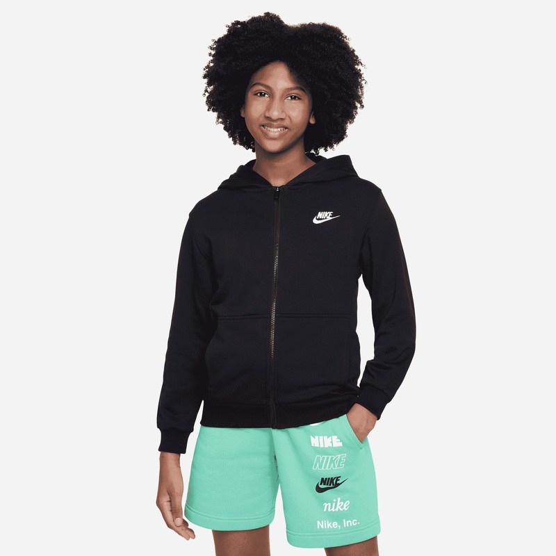 Bluza cu Fermoar Nike K Nsw Club ft hoodie full zip LS LBR