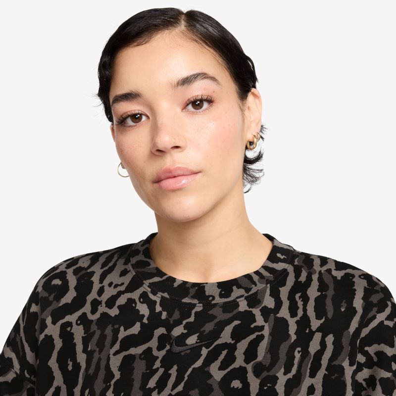 Bluza Nike W NSW PHNX FLC OS AOP CREW