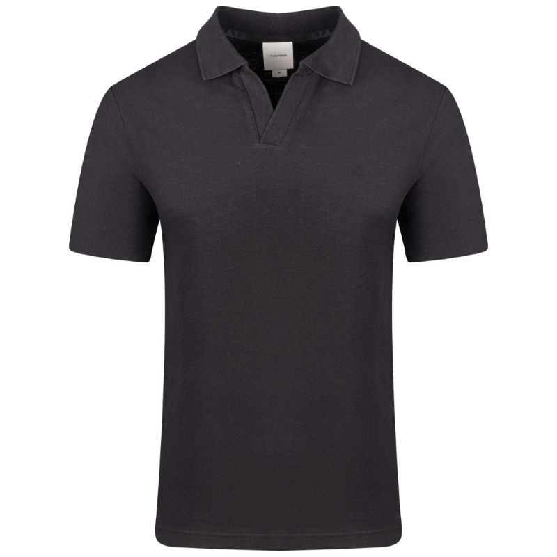 Tricou Calvin Klein LINEN COTTON CUBANCOLLAR POLO
