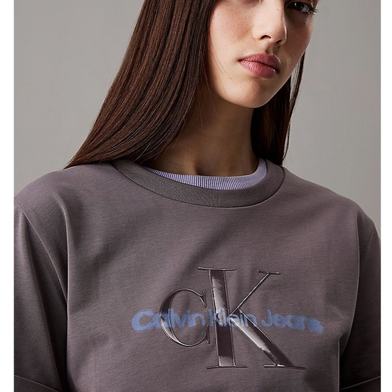 Tricou Calvin Klein SS LIQUID CK CROPPED TEE