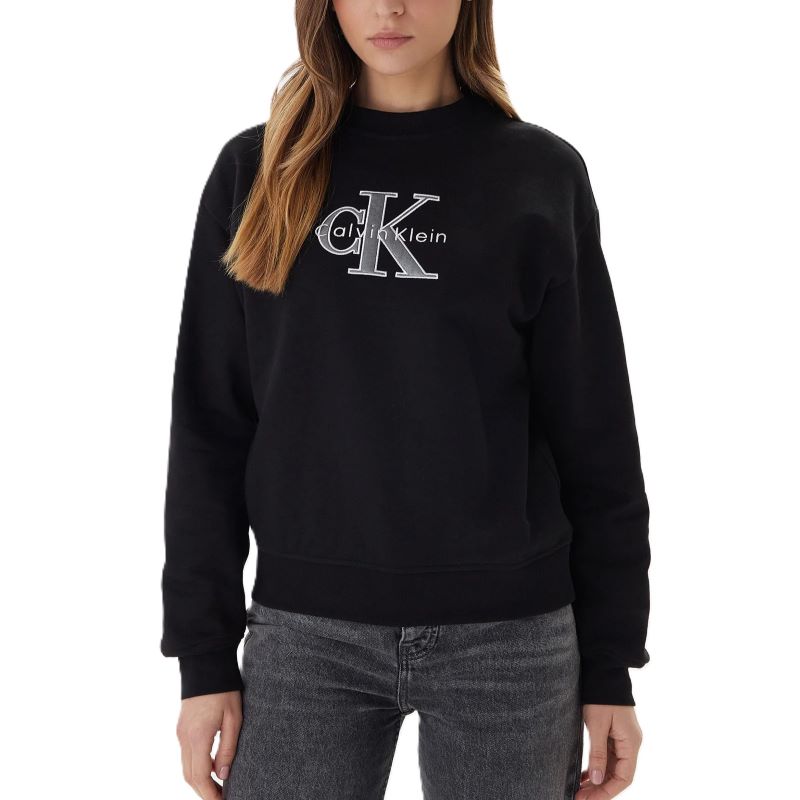 Bluza Calvin Klein LS FOIL MONOLOGO FRENCH TERRY RL