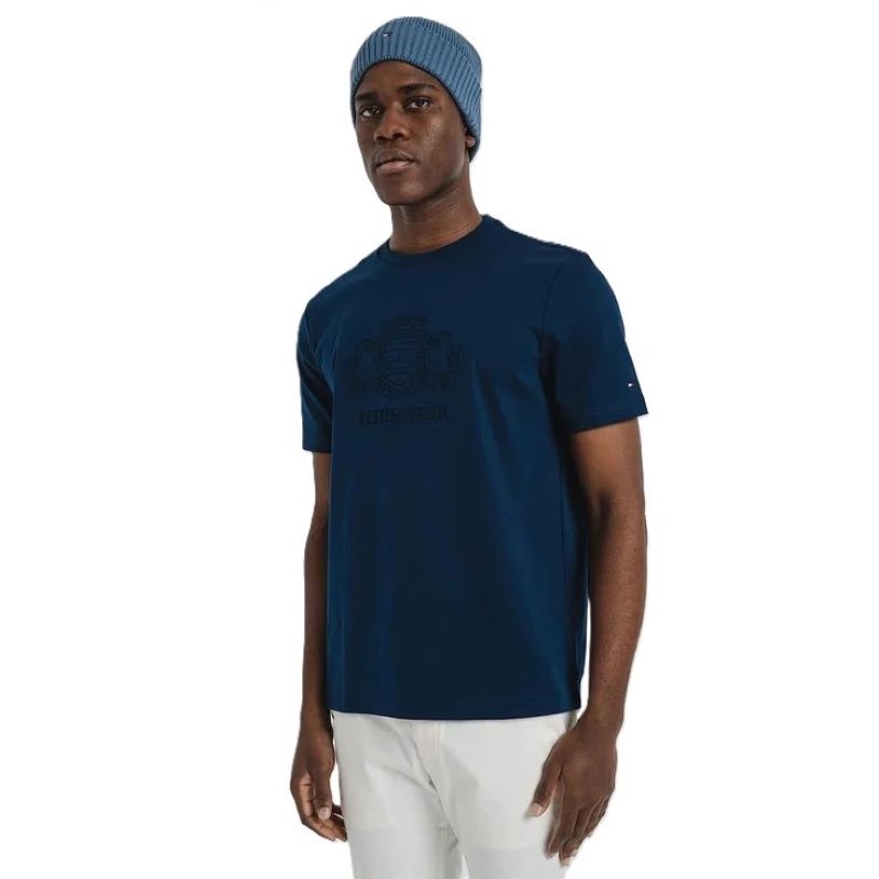 Tricou Tommy Hilfiger EMBOSSED HILFIGER CREST TEE