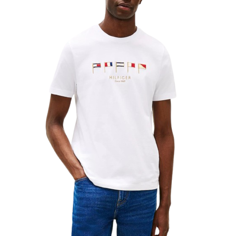 Tricou Tommy Hilfiger HILFIGER MULTI FLAGS TEE