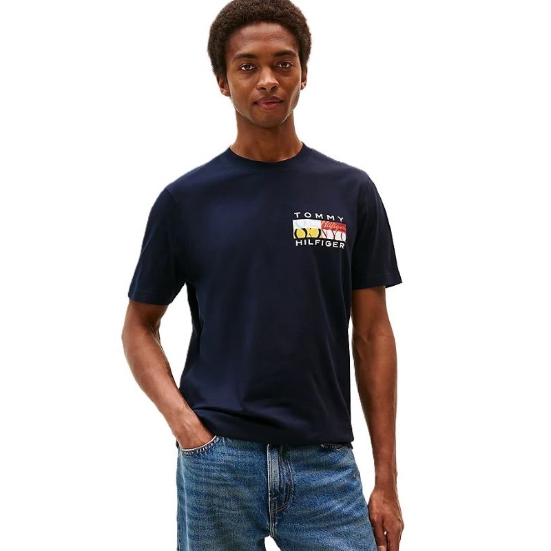 Tricou Tommy Hilfiger TH COLOUR FLAG TEE