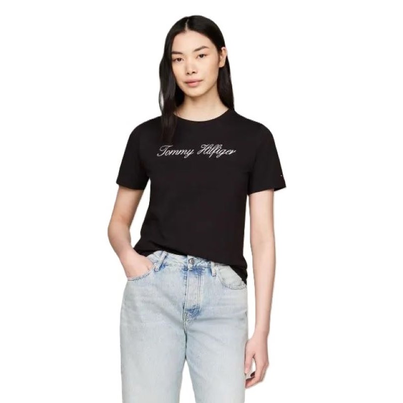 Tricou Tommy Hilfiger NOS SCRIPT REGULAR C-NK SS