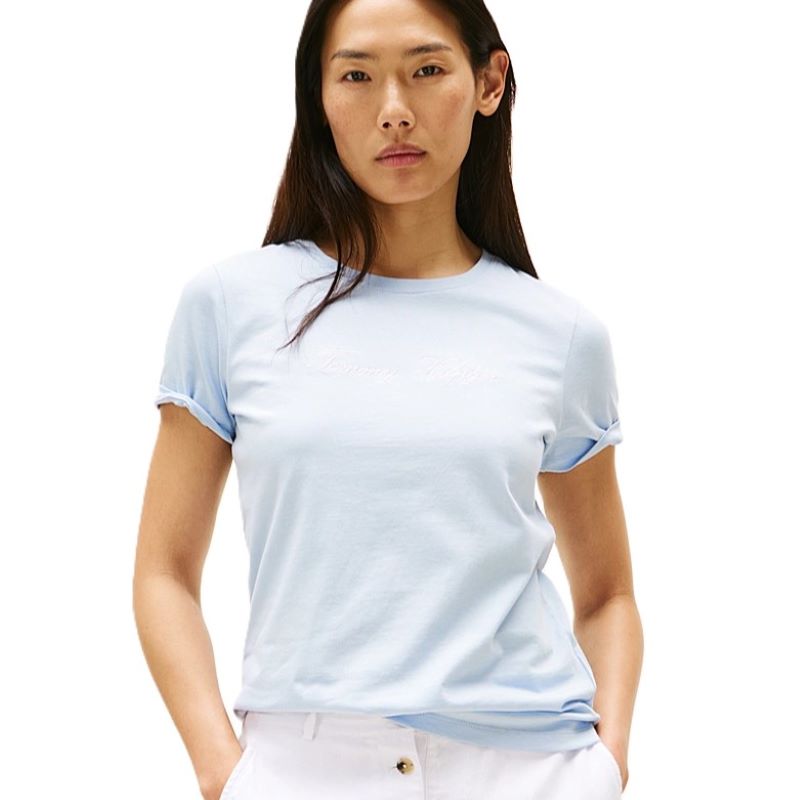 Tricou Tommy Hilfiger SCRIPT REG C-NK SS T-SHIRT