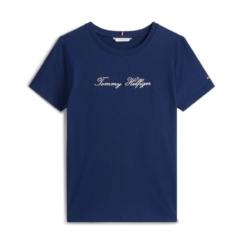 Tricou Tommy Hilfiger LUREX SCRIPT REG C-NK SS TEE