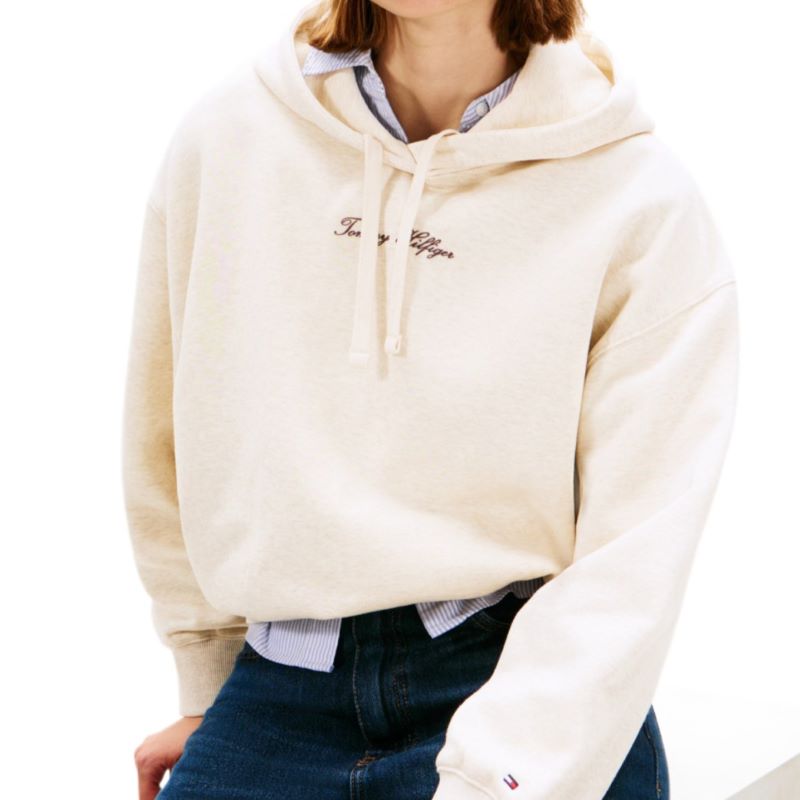 Hanorac Tommy Hilfiger CLASSIC SCRIPT FLEECE HOODIE - 2 | YEO