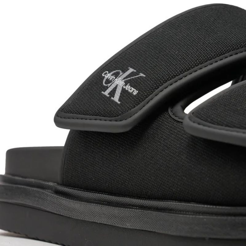 Papuci Calvin Klein DOUBLE BAR SANDAL MTL