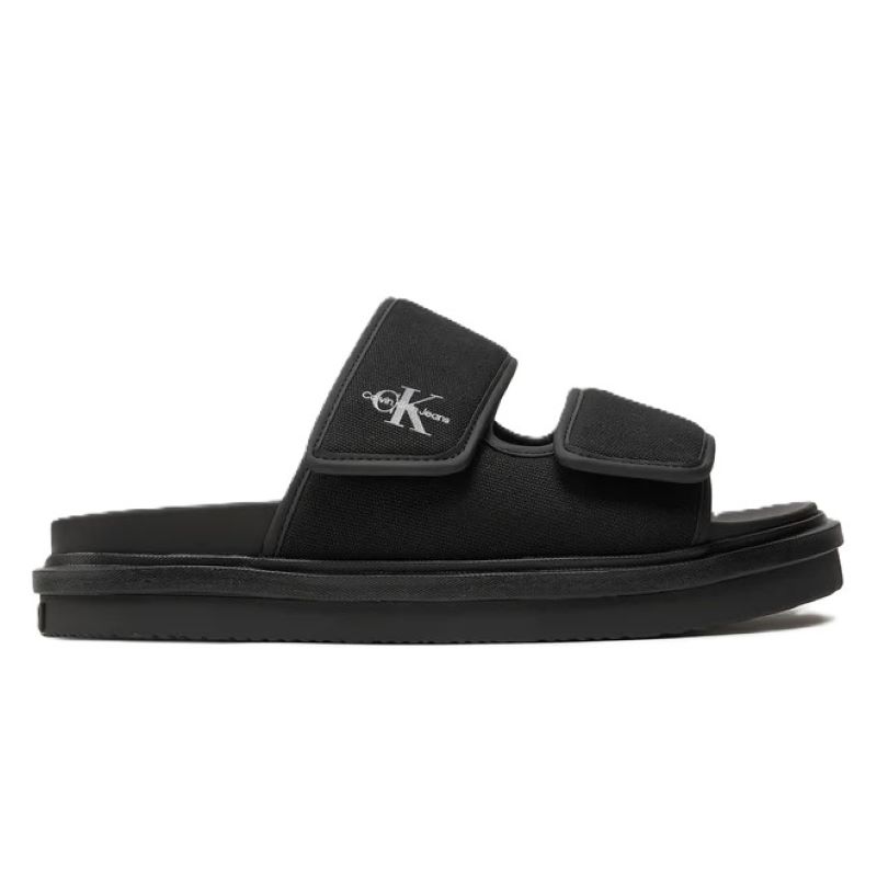 Papuci Calvin Klein DOUBLE BAR SANDAL MTL
