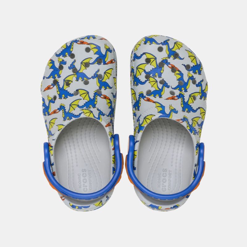 Papuci Crocs Classic Dragon Graphic Clog T — foto 3