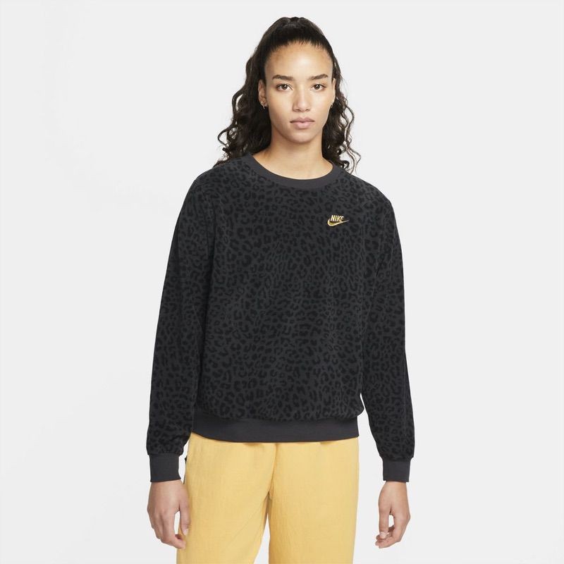 Bluza nike w nsw flc gx aop crew ftra