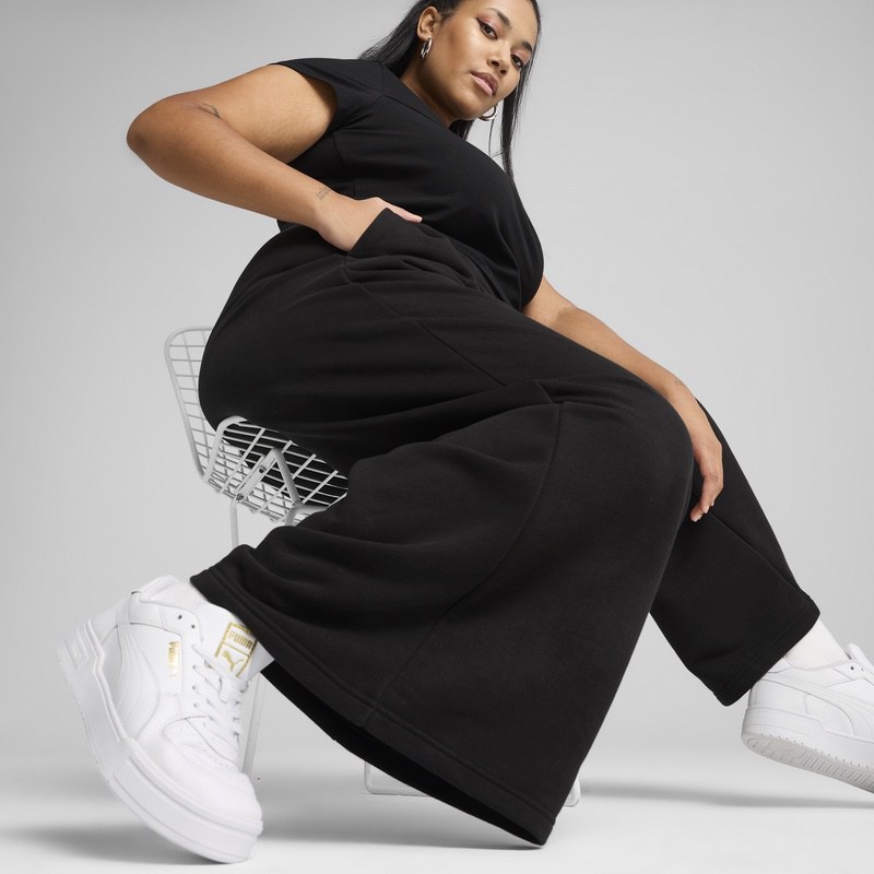 Pantaloni Puma WARDROBE ESS Relaxed Wide Leg Sweatpants TR - imagine 5