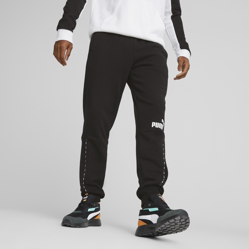 Pantaloni Puma ess BLOCK x Tape Sweatpants - imagine 5