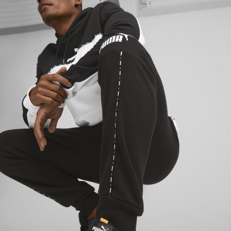 Pantaloni Puma ess BLOCK x Tape Sweatpants - imagine 4